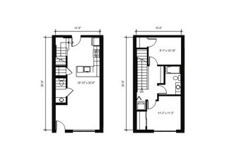 2x1.5 Townhome TH9 149 floor plan